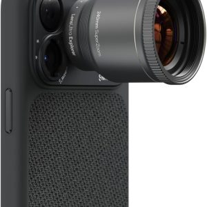 ShiftCam LensUltra 240mm Super Zoom Phone Telephoto Lens for iPhone 17 Pro/16/15 & Android – Fluorite Glass Mobile Camera Lens for Wildlife, Observing Birds, Sports & Concert Photography