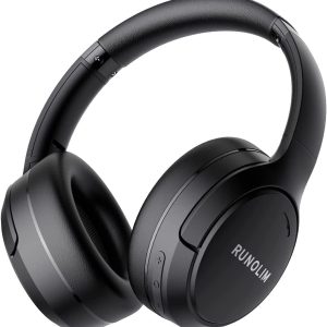 RUNOLIM Hybrid Active Noise Cancelling Headphones, Wireless Over Ear Bluetooth Headphones with Microphone, 70H Playtime, Foldable Headphone with HiFi Audio, Deep Bass for Home Travel Office